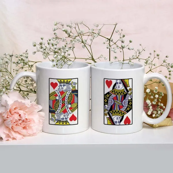 Personalised Initials Couple Mug (King & Queen / K ♥ Q) thumbnail 2