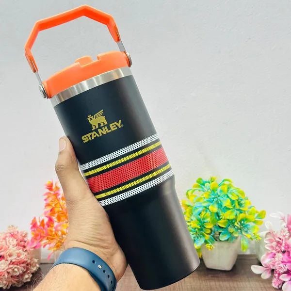 100% Original Stanley Insulated Stainless Steel Tumbler with Handle & Straw | 900 ML Hot & Cold Vacuum Cup thumbnail 3