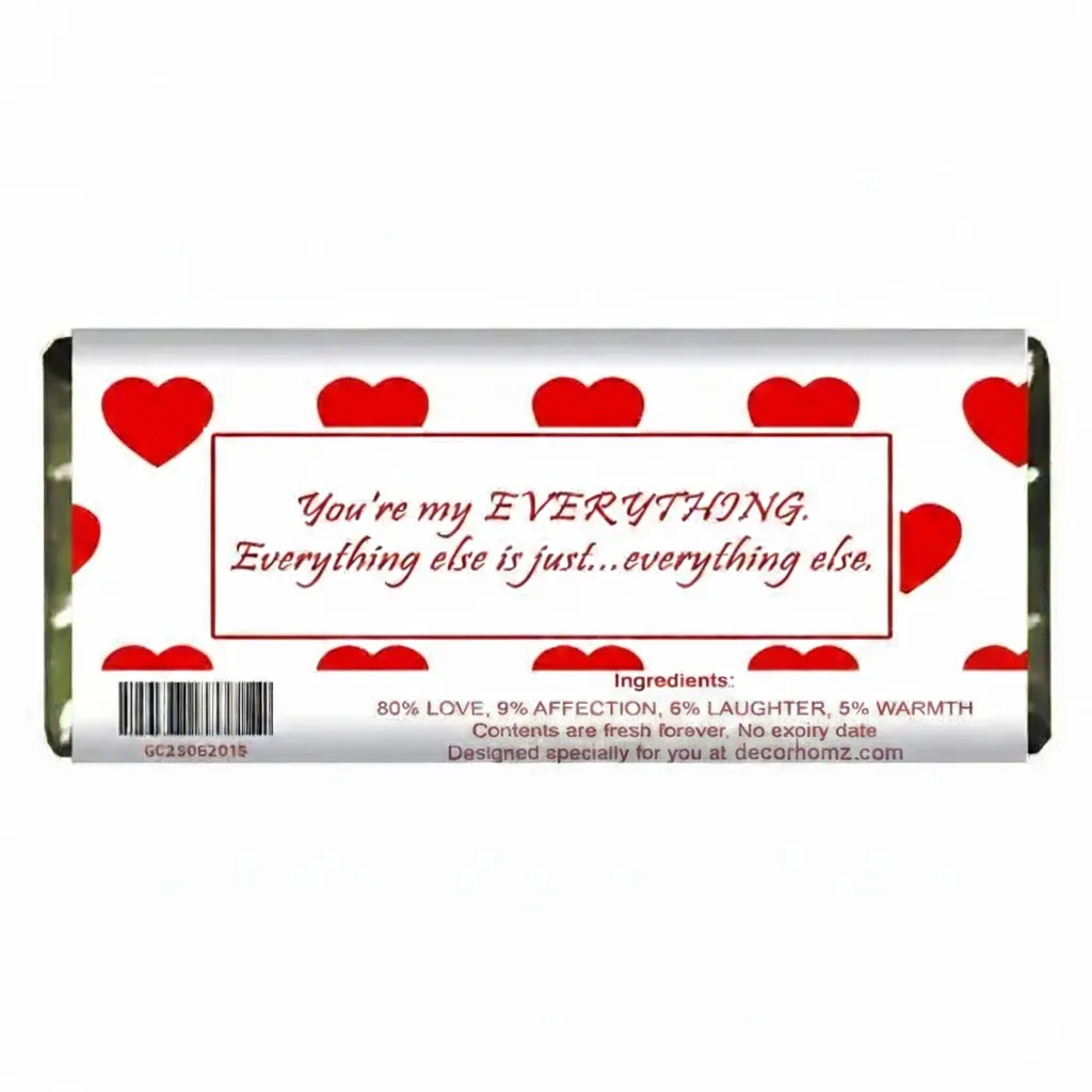 Personalised Little Hearts Chocolate Bar thumbnail 2