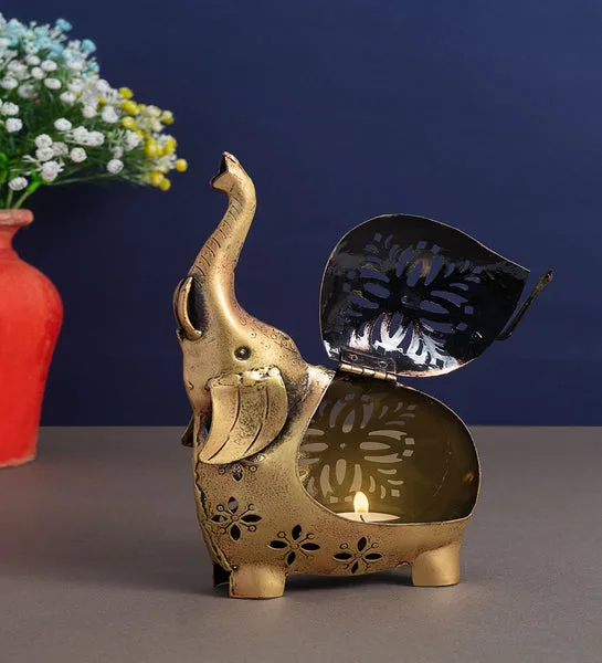 Elephant Style Candle Holder Pack of 2 thumbnail 2