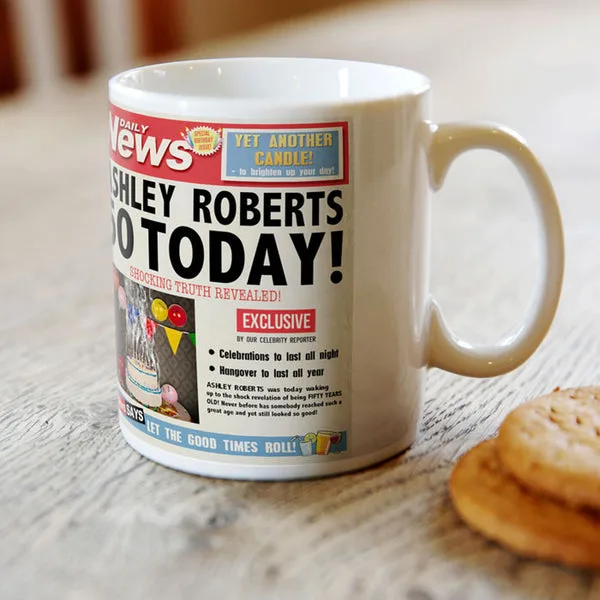 Personalised Mug - 50th Birthday News thumbnail 2