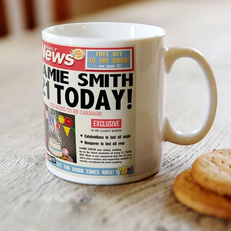Personalised Mug - 21st Birthday News thumbnail 3