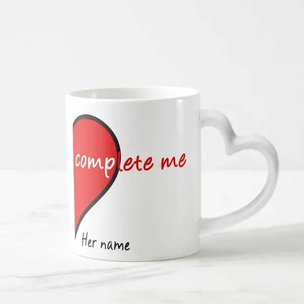 You Complete Me – Personalized Name Printed Couple Mug Set (Set of 2) thumbnail 2