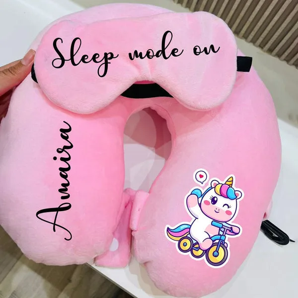 Personalized 3-in-1 Travel Essentials Set – Luggage Tag, Eye Mask & Neck Pillow thumbnail 2