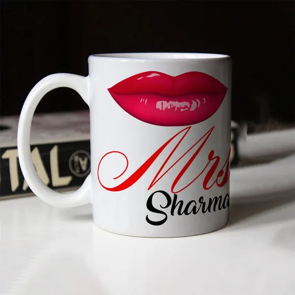 Personalized Mr. & Mrs. Couple Coffee Mugs – Custom Name Printed thumbnail 3