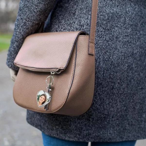 Personalized Keyring Foldable Metal Pocket Mirror Keychain thumbnail 5