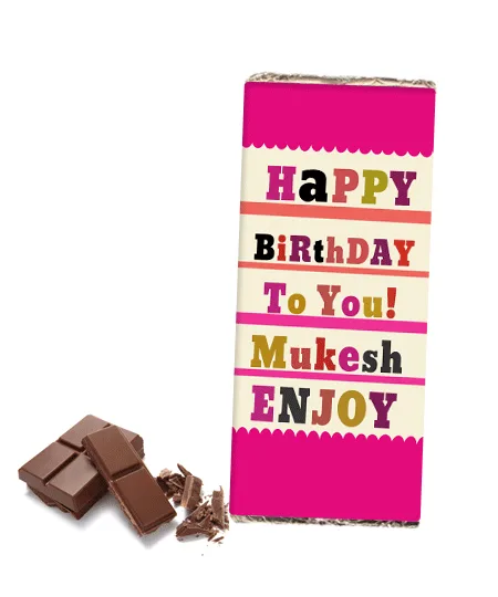 Personalized Chocolate Bar – Happy Birthday thumbnail 2