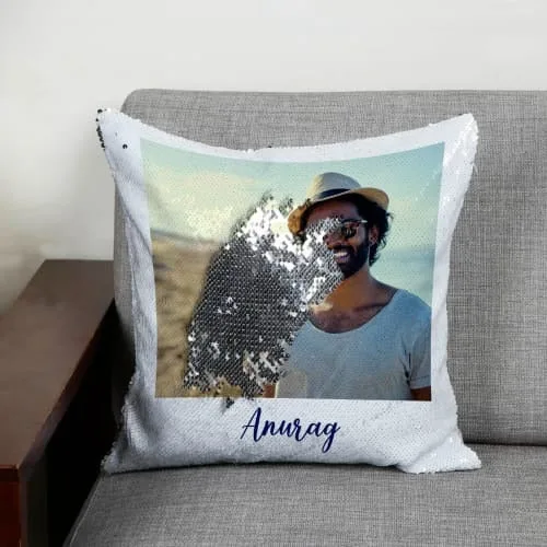 King Personalised Magic Reveal Sequin Cushion thumbnail 1