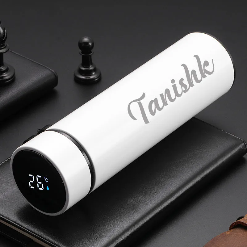 Personalized White Smart Temperature Water Bottle (White 500 mL) thumbnail 5