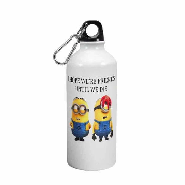 I Hope We’re Friends Until We Die Creative Cartoon Printed Water Bottle thumbnail 2