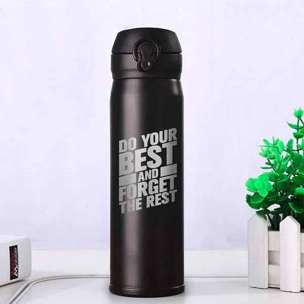 Do Your Best and Forgot The Rest Vacuum Insulated Thermos Flask thumbnail 2