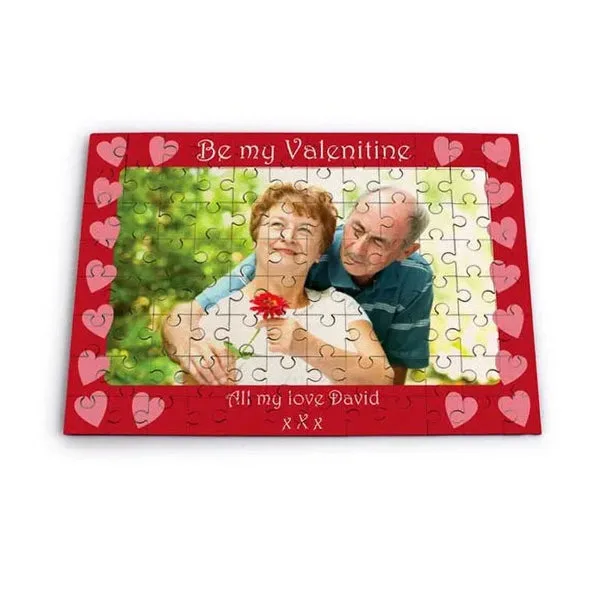 Personalized Be My Valentine Photo Jigsaw Puzzle thumbnail 1