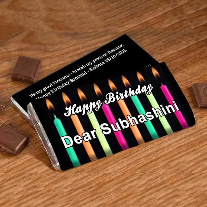Personalised Happy Birthday Chocolate Bar with Custom Name & Message thumbnail 1