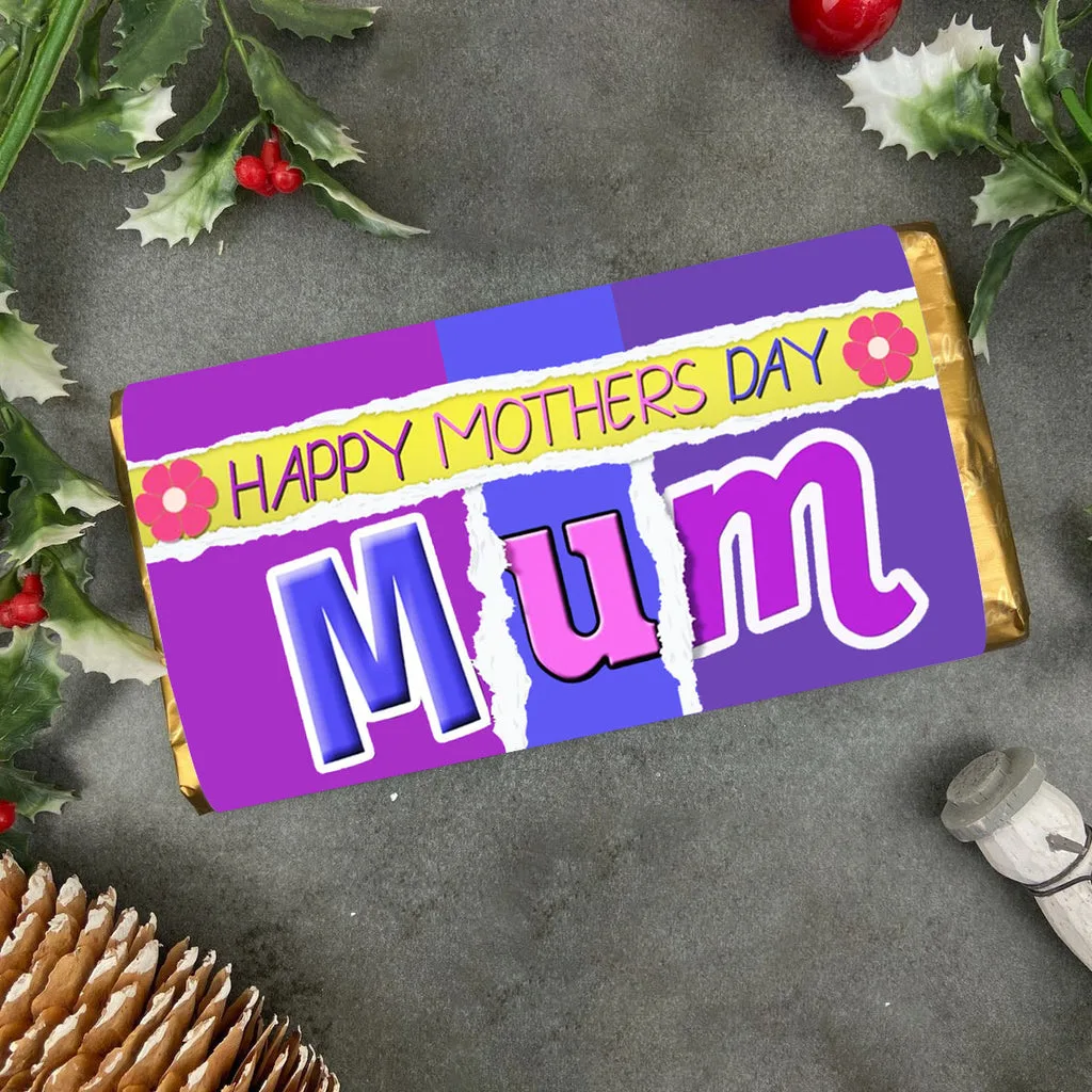 Personalized Happy Mother’s Day Mum Chocolate Bar with Custom Message thumbnail 1
