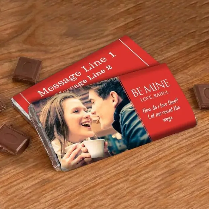 Personalised “Be Mine” Chocolate Bar Gift for Valentine’s Day thumbnail 1