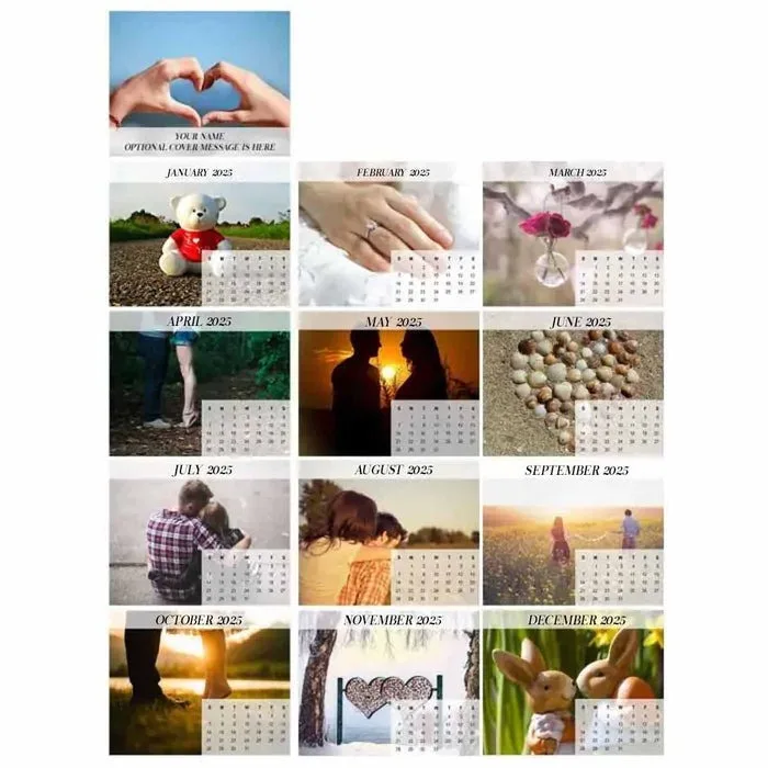 Personalised Photo Desk Calendar – Custom Name & Message Edition thumbnail 1