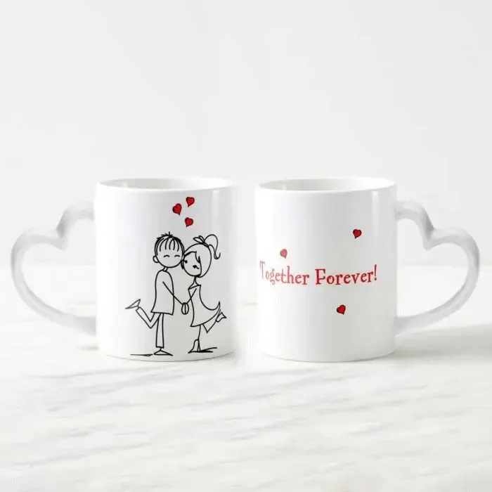 Personalised Heart Handle Love Mug – Together Forever thumbnail 1
