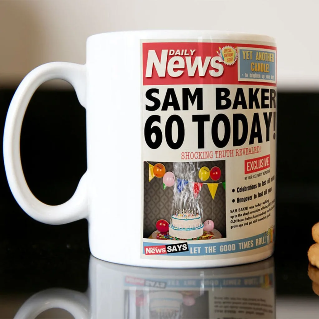 Personalised Mug - 60th Birthday News thumbnail 1
