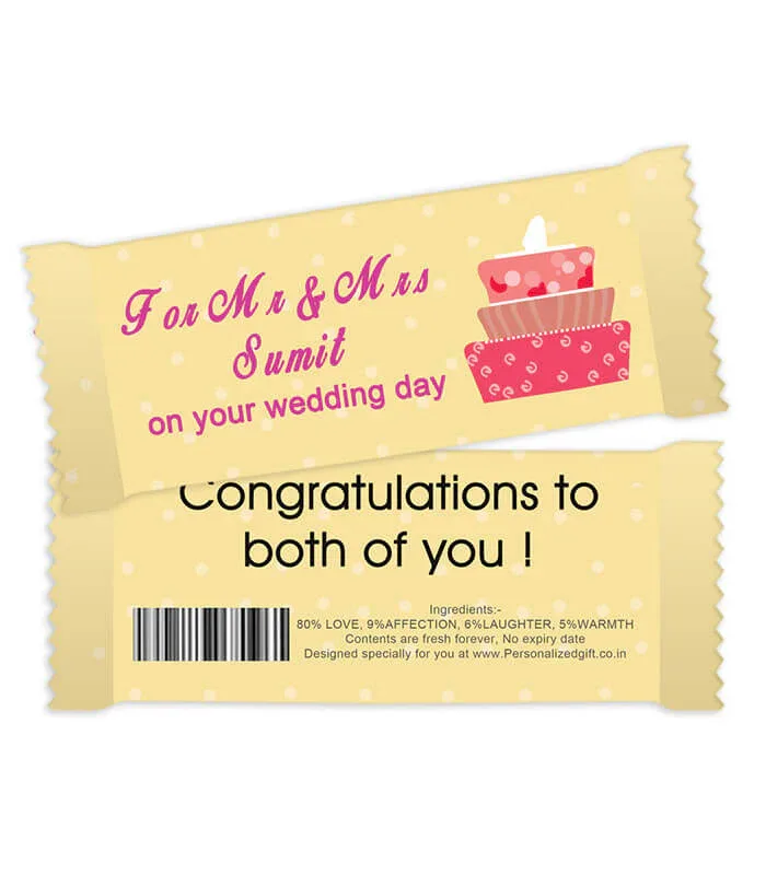 Personalized Chocolate Bar – On Wedding Day thumbnail 1