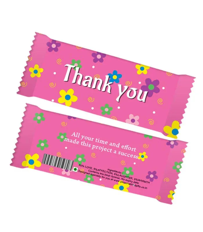 Personalized Chocolate Bar – Say Thank You thumbnail 1