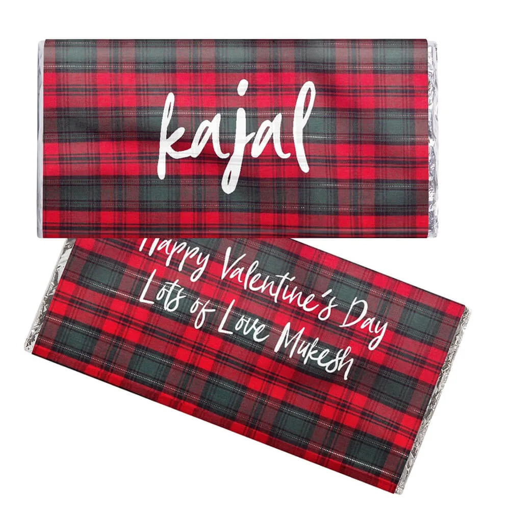 Personalized Chocolate Bar – Tartan thumbnail 1
