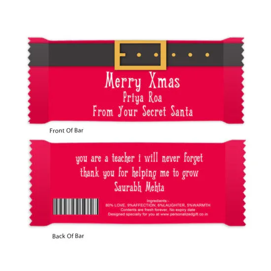 Personalized Chocolate Bar – Merry Xmas thumbnail 1