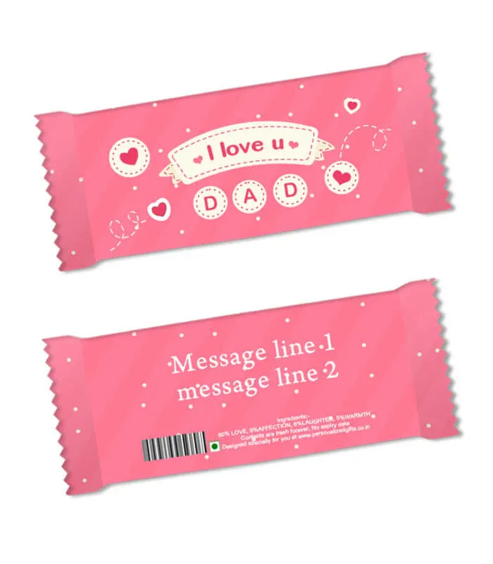 Personalized Chocolate Bar – I Love You Dad thumbnail 1