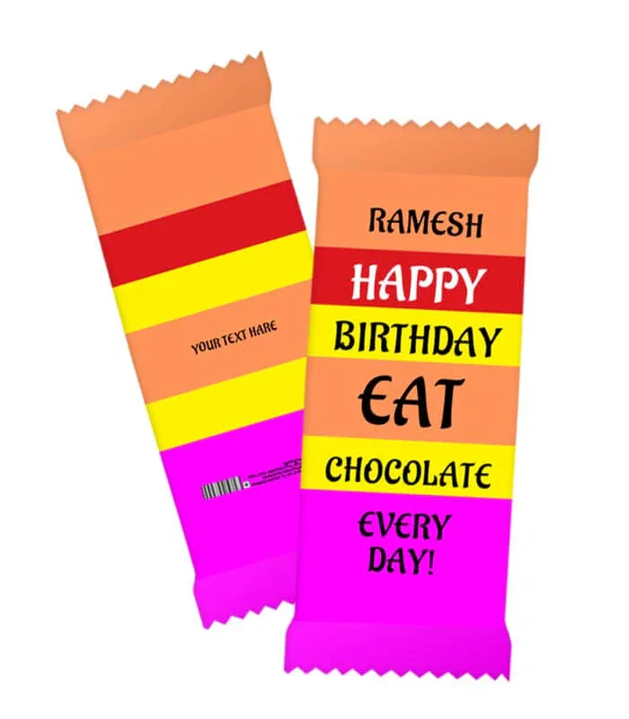 Personalized Chocolate Bar – Colorful Birthday thumbnail 1