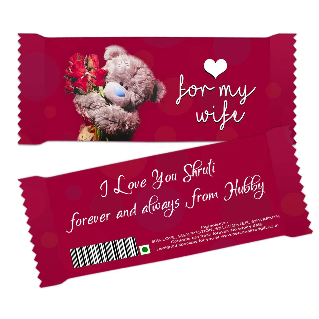 Personalized Chocolate Bar – For My Wife thumbnail 1