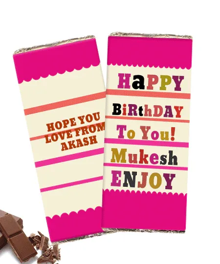 Personalized Chocolate Bar – Happy Birthday thumbnail 1