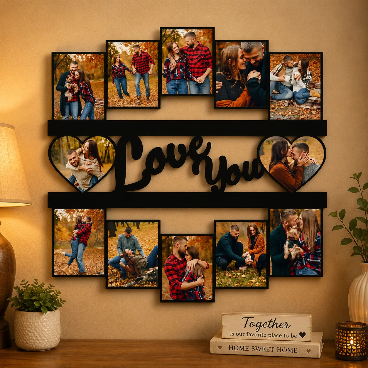 Personalized Love You Couple Photo Frame Wall Décor thumbnail 1