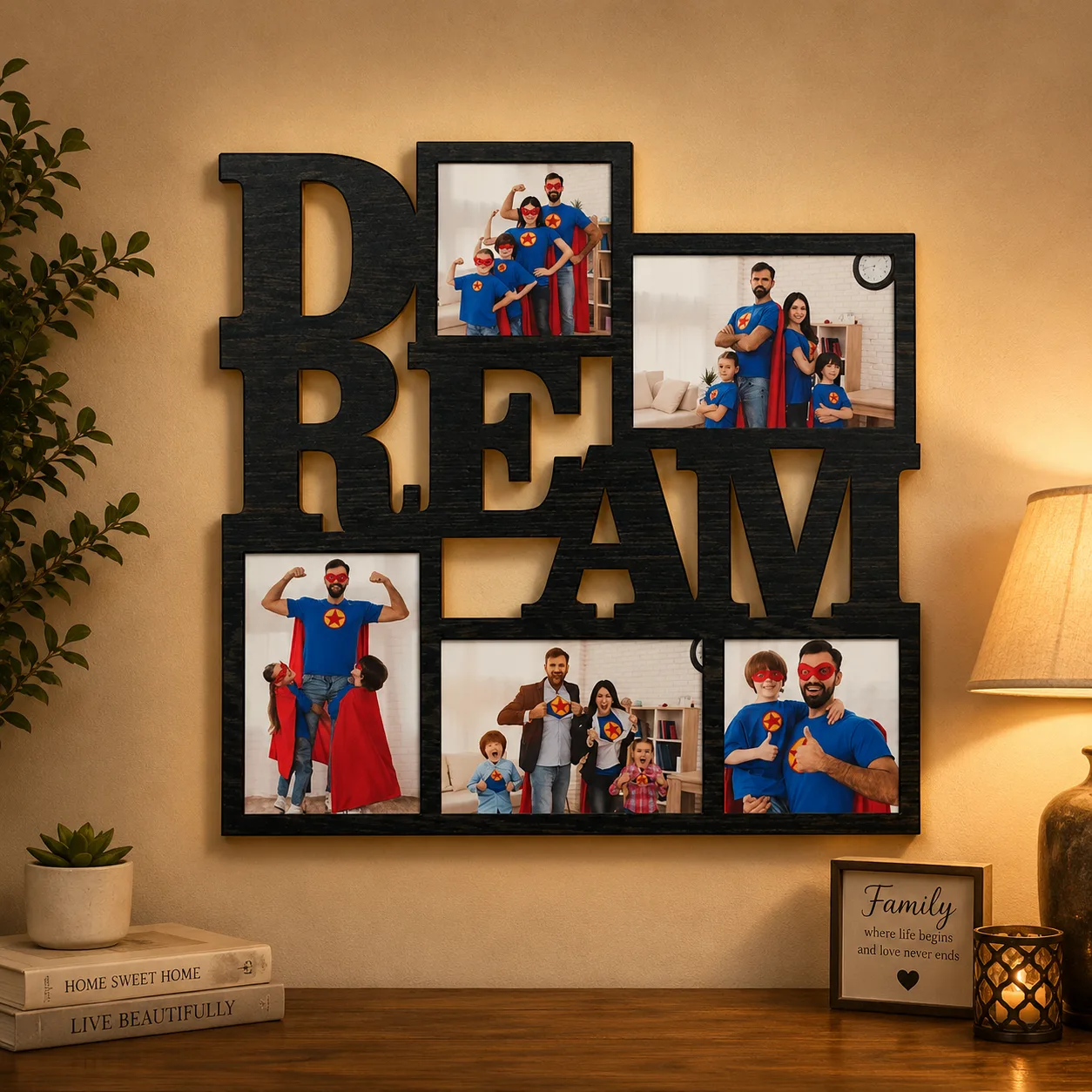 Personalized DREAM Family Photo Frame Wall Décor